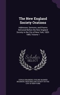 Front cover_The New England Society Orations