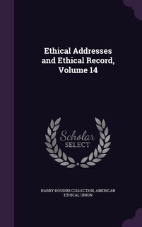 Front cover_Ethical Addresses and Ethical Record, Volume 14