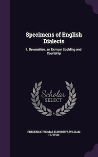 Couverture_Specimens of English Dialects