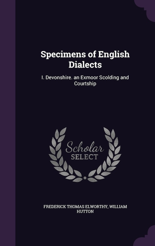 Couverture_Specimens of English Dialects