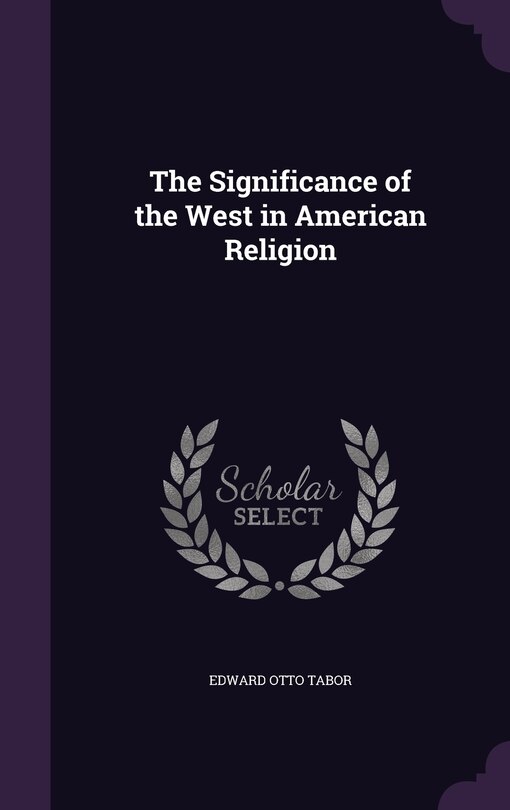 Couverture_The Significance of the West in American Religion