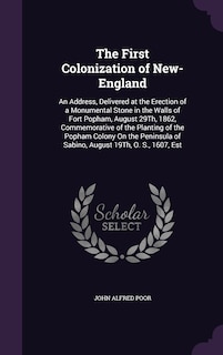 Front cover_The First Colonization of New-England
