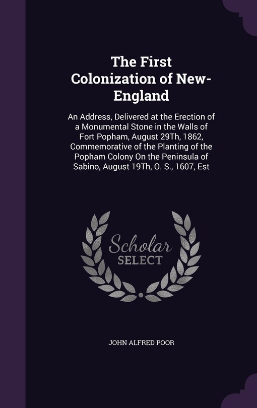 Front cover_The First Colonization of New-England