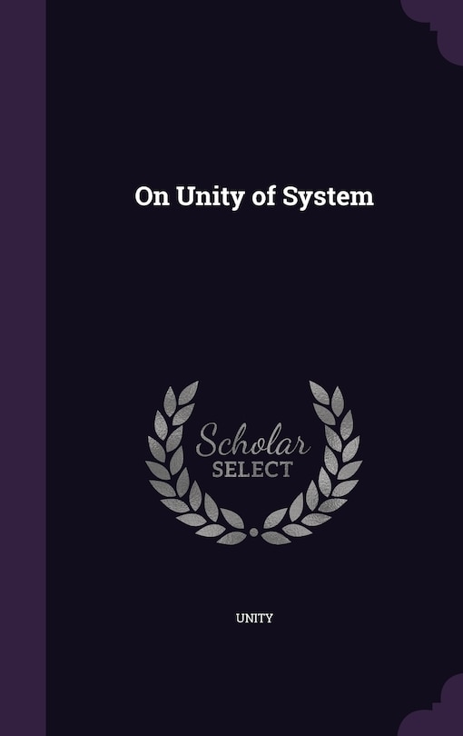 Front cover_On Unity of System