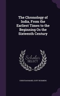 Couverture_The Chronology of India, From the Earliest Times to the Beginning Os the Sixteenth Century