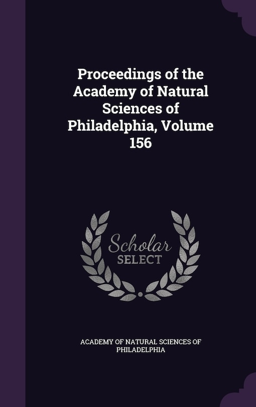 Couverture_Proceedings of the Academy of Natural Sciences of Philadelphia, Volume 156