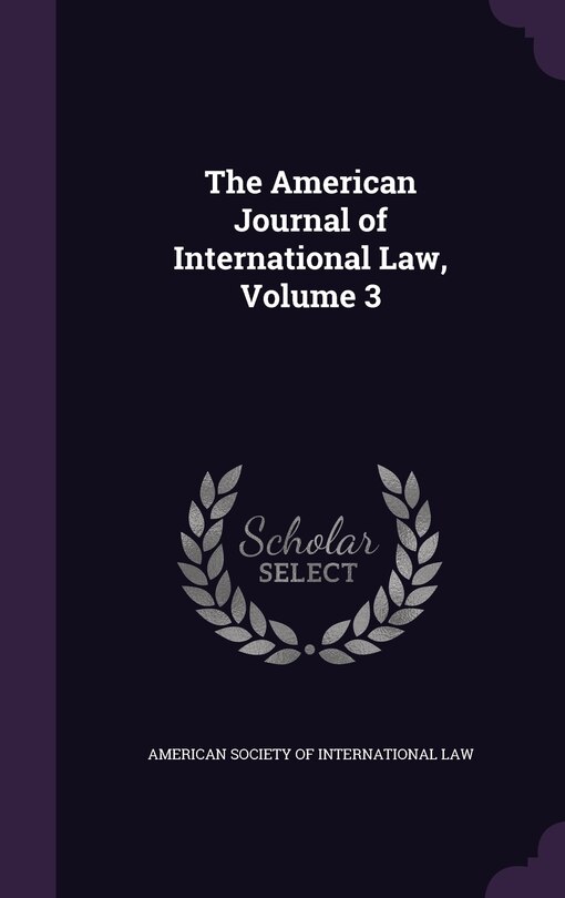 Front cover_The American Journal of International Law, Volume 3