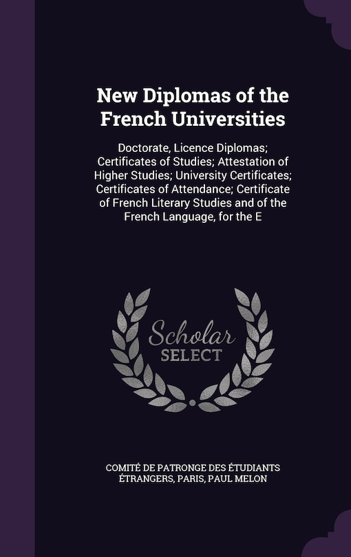 Couverture_New Diplomas of the French Universities