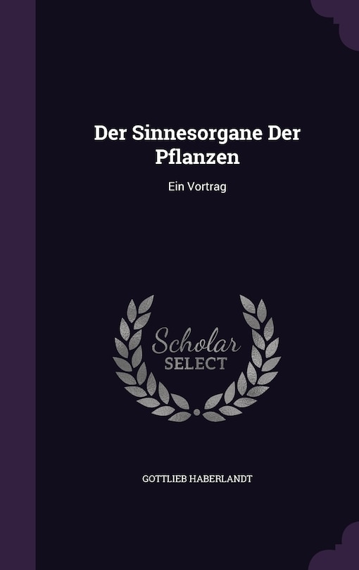 Front cover_Der Sinnesorgane Der Pflanzen