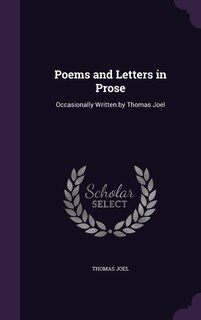 Couverture_Poems and Letters in Prose