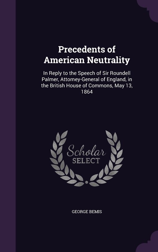 Front cover_Precedents of American Neutrality