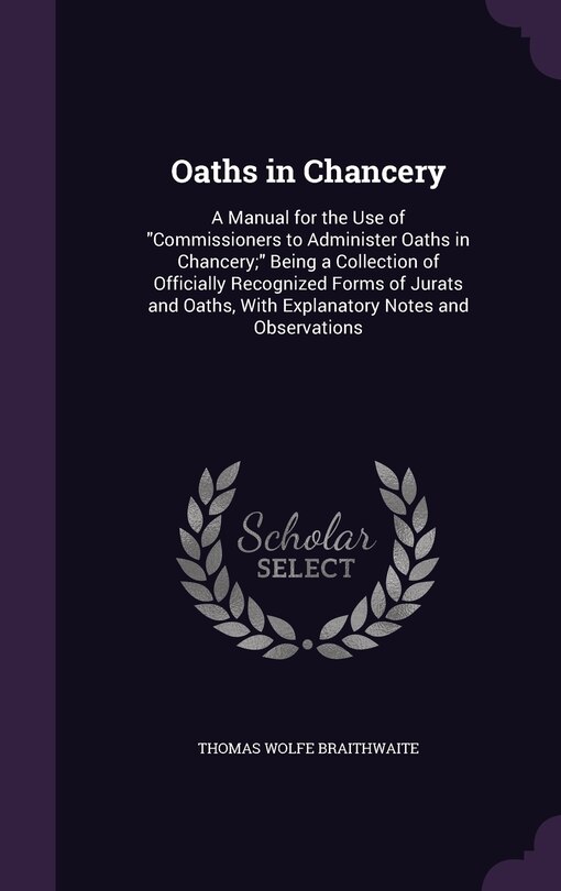 Front cover_Oaths in Chancery