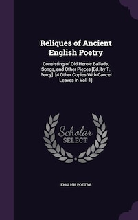 Front cover_Reliques of Ancient English Poetry