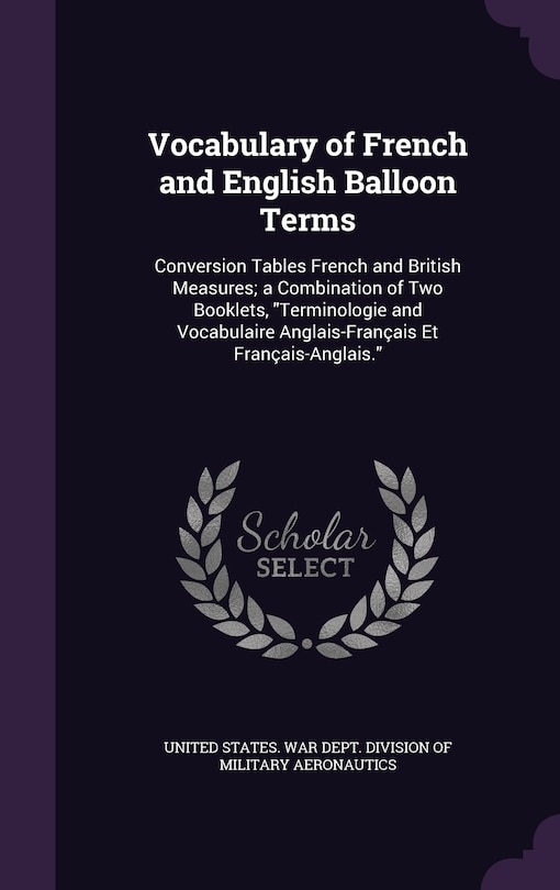 Front cover_Vocabulary of French and English Balloon Terms