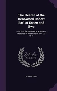 Couverture_The Hearse of the Renowned Robert Earl of Essex and Ewe