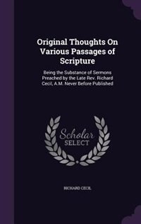 Couverture_Original Thoughts On Various Passages of Scripture