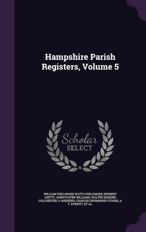 Couverture_Hampshire Parish Registers, Volume 5