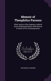 Front cover_Memoir of Theophilus Parsons