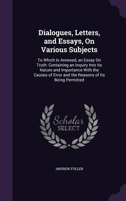 Front cover_Dialogues, Letters, and Essays, On Various Subjects