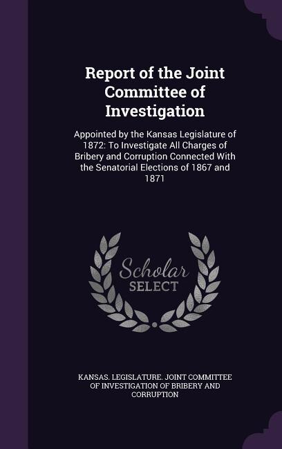 Couverture_Report of the Joint Committee of Investigation