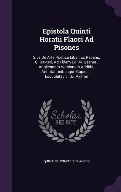 Couverture_Epistola Quinti Horatii Flacci Ad Pisones