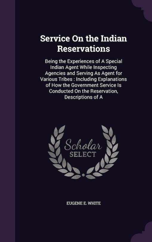 Front cover_Service On the Indian Reservations