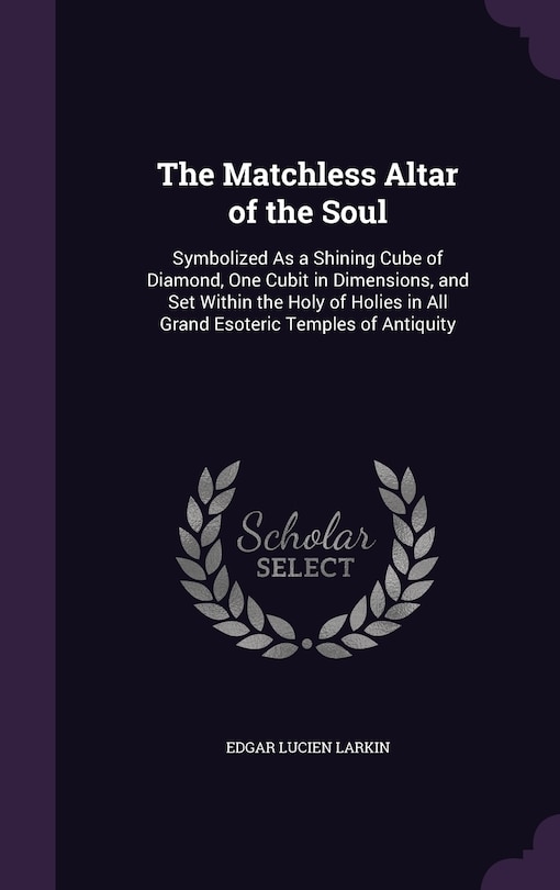 Front cover_The Matchless Altar of the Soul