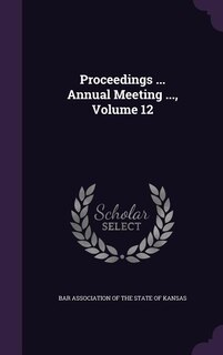 Couverture_Proceedings ... Annual Meeting ..., Volume 12