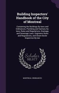 Couverture_Building Inspectors' Handbook of the City of Montreal