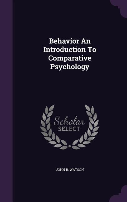 Couverture_Behavior An Introduction To Comparative Psychology