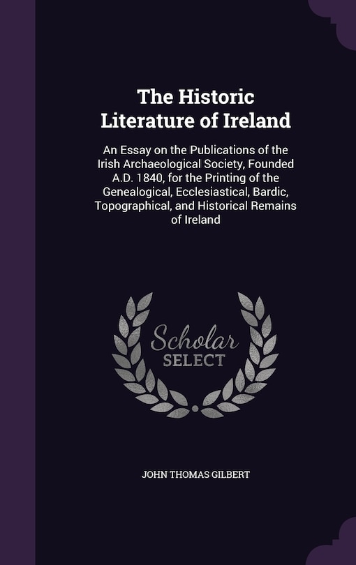 Front cover_The Historic Literature of Ireland
