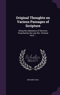 Couverture_Original Thoughts on Various Passages of Scripture