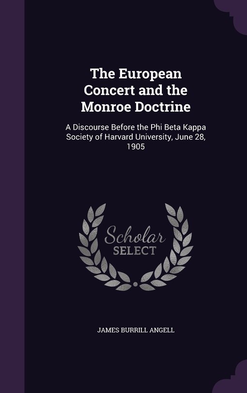 Front cover_The European Concert and the Monroe Doctrine