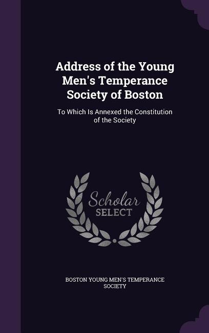 Couverture_Address of the Young Men's Temperance Society of Boston