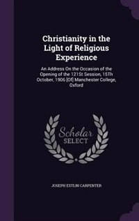 Front cover_Christianity in the Light of Religious Experience