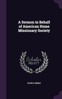 Couverture_A Sermon in Behalf of American Home Missionary Society