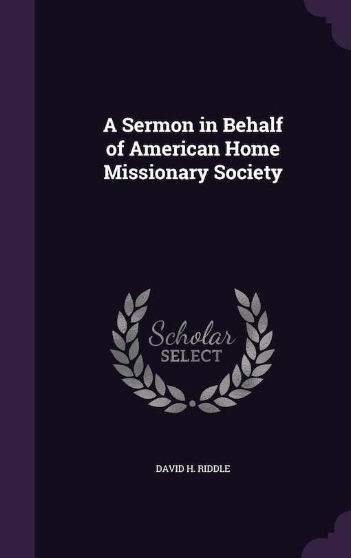 Couverture_A Sermon in Behalf of American Home Missionary Society