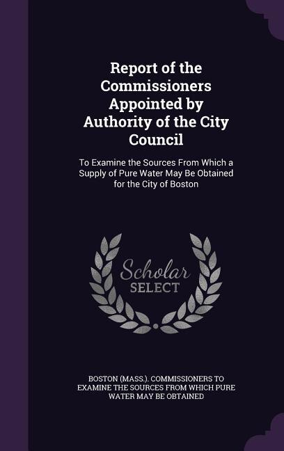 Couverture_Report of the Commissioners Appointed by Authority of the City Council