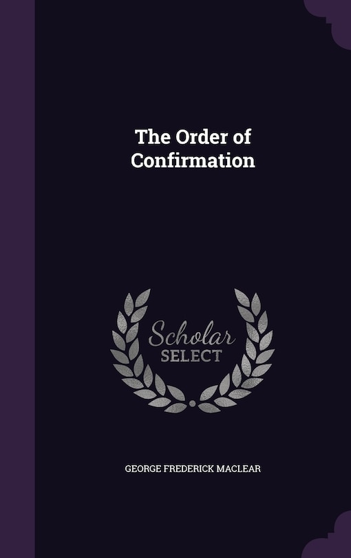 Front cover_The Order of Confirmation