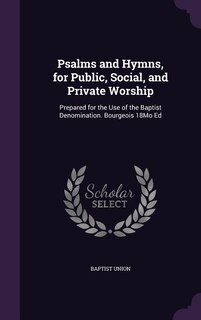Couverture_Psalms and Hymns, for Public, Social, and Private Worship