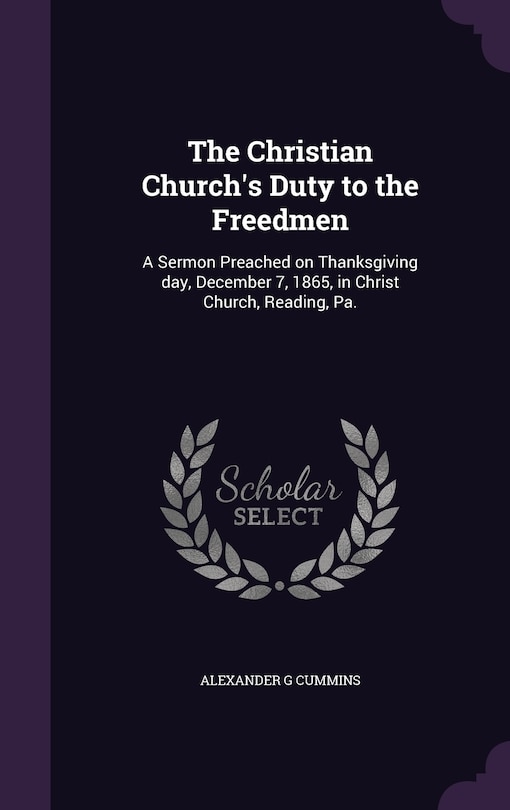 Front cover_The Christian Church's Duty to the Freedmen