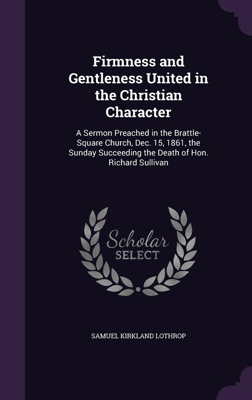 Front cover_Firmness and Gentleness United in the Christian Character