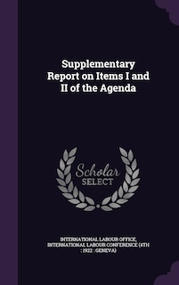Front cover_Supplementary Report on Items I and II of the Agenda