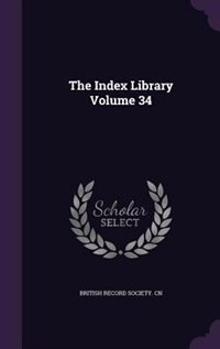 Couverture_The Index Library Volume 34