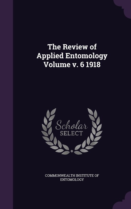 Front cover_The Review of Applied Entomology Volume v. 6 1918