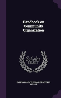 Couverture_Handbook on Community Organization