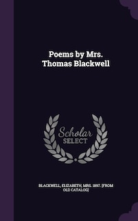 Couverture_Poems by Mrs. Thomas Blackwell