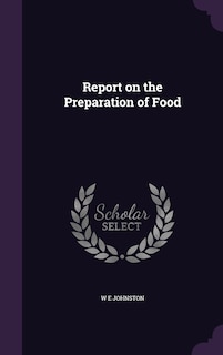 Couverture_Report on the Preparation of Food