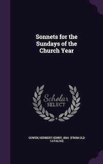 Front cover_Sonnets for the Sundays of the Church Year
