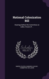 Front cover_National Colonization Bill
